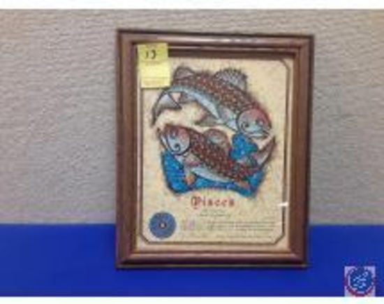 "Pisces" print in frame 9 1/2 x 11 1/2