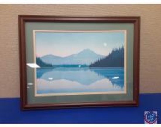 "Mountain with Sun" print 26 1/2 x 20 1/2