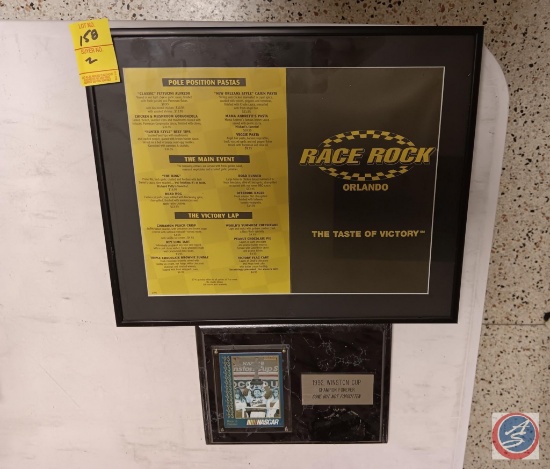 Racing memorabilia in frames
