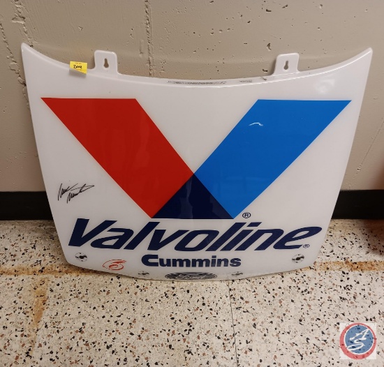 Mark Martin signed wall mount
