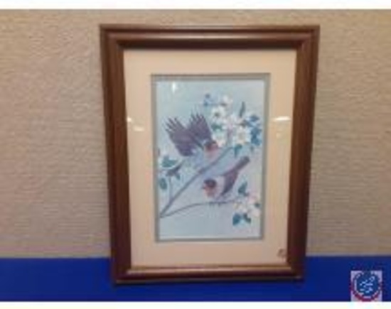 Saron "2 birds" print 14 1/2 x 18 1/2