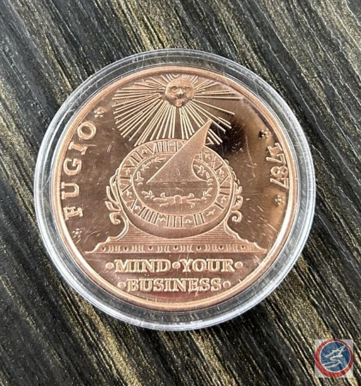 1787 One Ounce Copper Coin .999 Fine