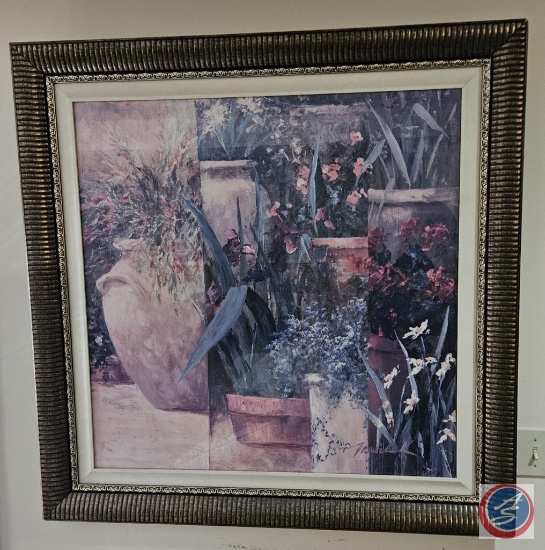 Floral print in frame 45 x 45