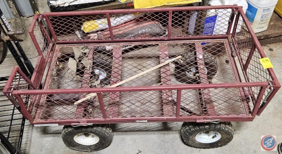 Red Groundwork wire rolling wagon