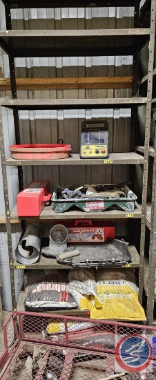 Steel racking and contents