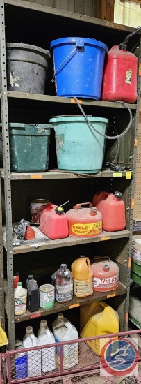 Steel racking and contents