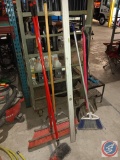 Brooms, Shovel, and Level
