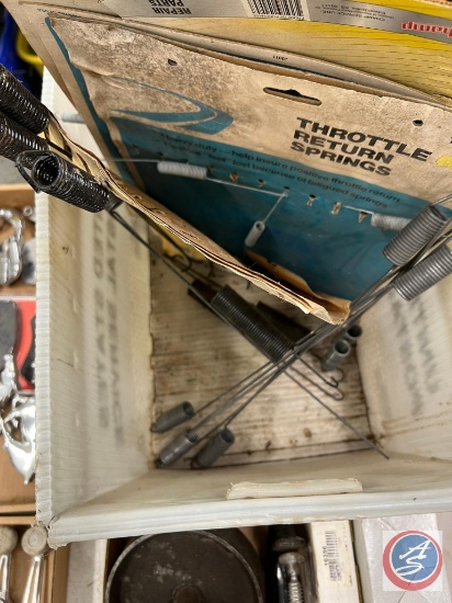 Assortment of tools and 2 pints of engine cooling