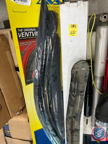 Window vents, exhaust tips, and gas shock absorbers