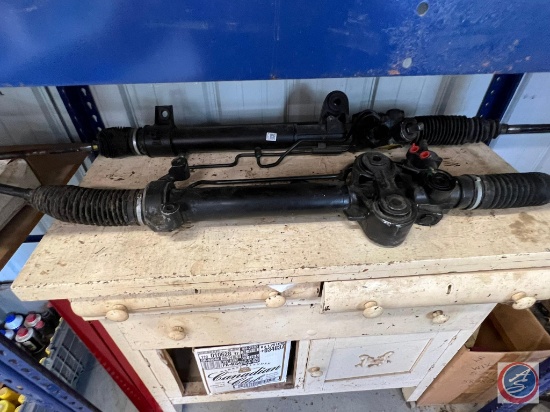 (2) Power Steering Racks, Cabinet, and box of parts