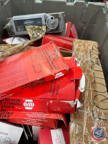 Chevy Delco radio, U Bolts, and other items