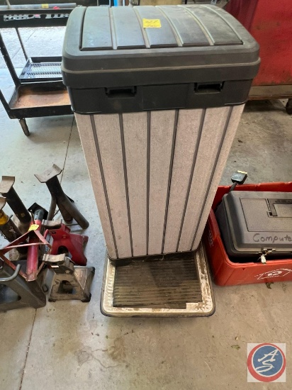 trash can and cart