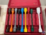 Set of forged in USA extension wrenches from 17mm to 7/16. impact wrenches or sockets
