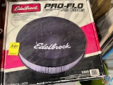 Edelbrock Pro-Flo air cleaner and Lazer pieces for carburetor