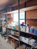 10' Blue and Silver Rack (about 12 ft wide)