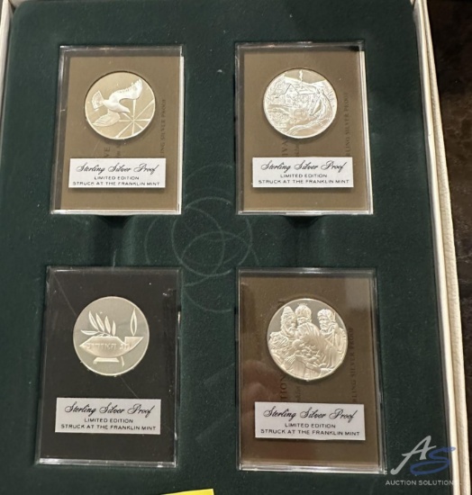 Home For Christmas - A Franklin Mint Holiday Commemorative Collection (4) - Sterling Silver Proof