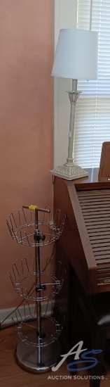 Rotating Shoe Rack and Lamp
