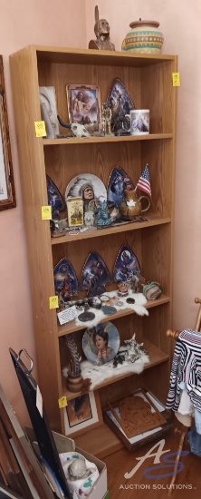 Wooden Bookshelf (about 6' x 2' x 1')