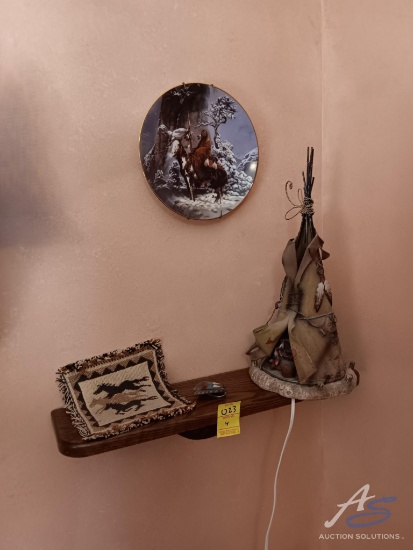 Lightup Teepee, Plate, Belt Buckle, and Small Tapestry