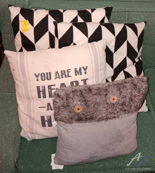 (4) Decorative Neutral Pillows