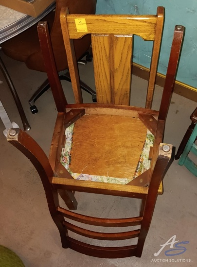 (2) Wooden Sitting Chairs