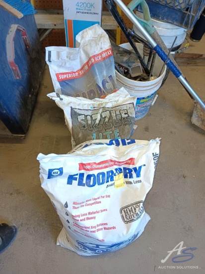 (2) Bags of Ice Melt and (1) Bag of Floor Dry