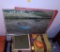 Boat Print, Antique Book, and Gourd Decoration