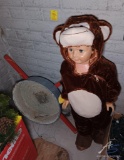 Child Doll in Monkey Suit and Tree Stand
