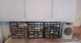 (3) Small Parts Containers and Contents and Small Heater