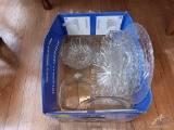 Glass Serving Platters and Small Bowls