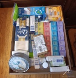 Pill Organizers, Soap, Q-Tip's, Trash bags, and Other Items