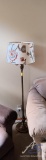 Tall Lamp with Embroidered Lamp Shade