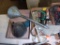 (2) Flats of Shop Supplies: Funnels, Safety Goggles, and Other Items