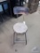(2) Metal High Backed Stools