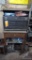Small Metal Toolbox, Wooden End Table, Stool, and Other Items