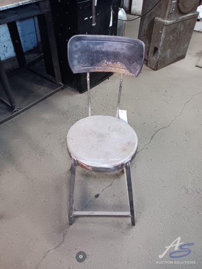 (2) Metal High Backed Stools