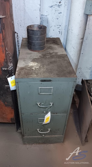 2 Drawer Metal File Cabinet