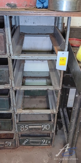 Metal Shelves with Metal Drawers
