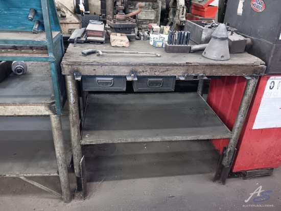 Work Bench with Drawers and Contents 49 x 32 x 44