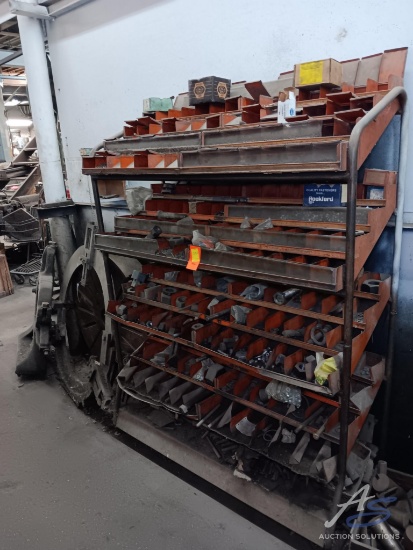 Metal Rack and Contents 51 x 7 x 68