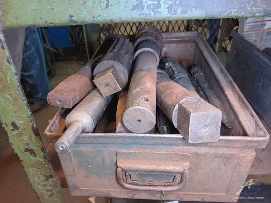 Large Steel Boxes of Various Size Reamers