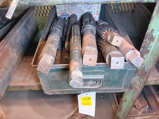 Large Steel Boxes of Various Size Reamers