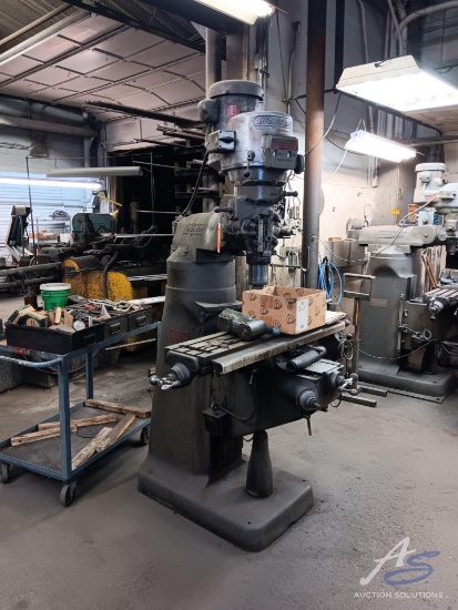 Bridgeport Series 1 2 HP Milling Machine Serial: 107610 with Digital Readout Indicator Drive