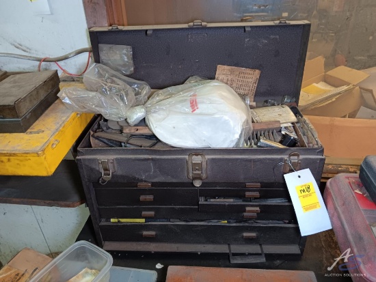 Metal Toolbox and Contents