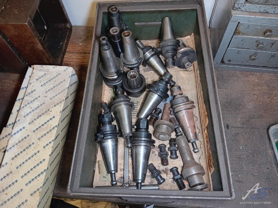 Cat 40 Tool Holders Miscellaneous and Steel Box