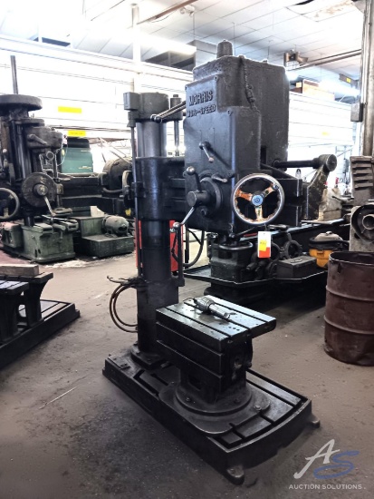 Morris Radial Drill 52" Swing and 72" Column with Table 19 x 24