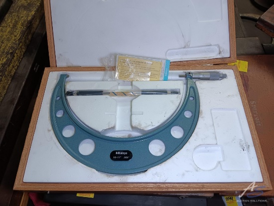 10-11" Mitutoyo Outside Micrometer with Standard