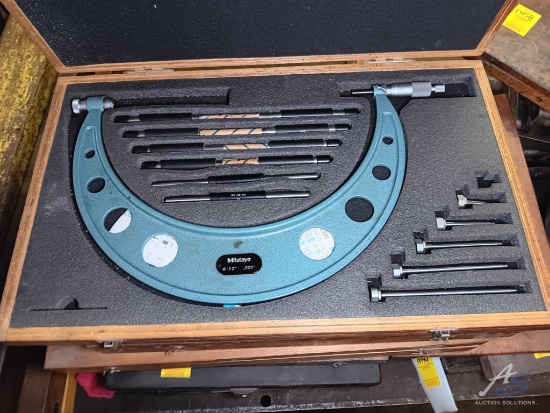 6-12" Mitutoyo Adjustable Outside Micrometer with Standards