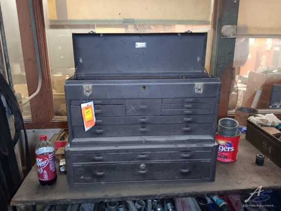 Metal Toolbox with Contents 27 x 20 x 10