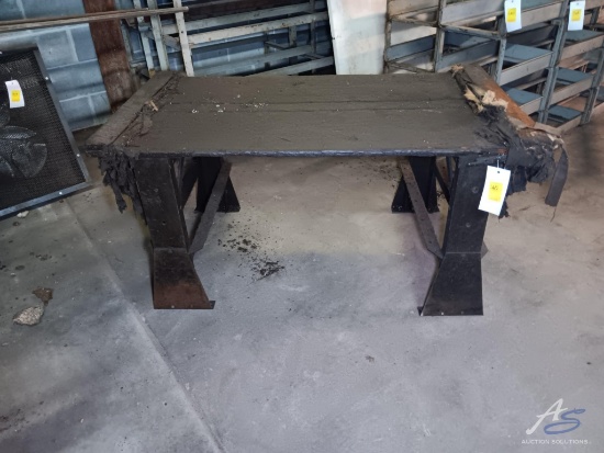 Metal and Wood Workbench